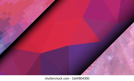  Diseño geométrico. Fondo de mosaico degradado colorido. Triángulo geométrico, mosaico, fondo abstracto. Mosaico, fondo de un color. Textura de mosaico. El efecto del vidrio manchado. Vector EPS 10