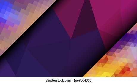 Geometric design. Colorful gradient mosaic background. Geometric triangle, mosaic, abstract background. Mosaic, one-color background. Mosaic texture. The effect of stained glass. EPS 10 Vector