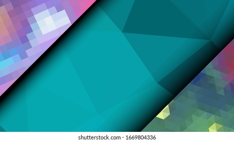 Geometric design. Colorful gradient mosaic background. Geometric triangle, mosaic, abstract background. Mosaic, one-color background. Mosaic texture. The effect of stained glass. EPS 10 Vector