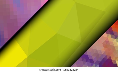  Diseño geométrico. Fondo de mosaico degradado colorido. Triángulo geométrico, mosaico, fondo abstracto. Mosaico, fondo de color. Textura de mosaico. El efecto del vidrio manchado. Vector EPS 10