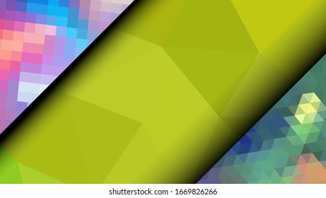 Geometric design. Colorful gradient mosaic background. Geometric triangle, mosaic, abstract background. Mosaic, color background. Mosaic texture. The effect of stained glass. EPS 10 Vector