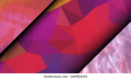 Geometric design. Colorful gradient mosaic background. Geometric triangle, mosaic, abstract background. Mosaic, color background. Mosaic texture. The effect of stained glass. EPS 10 Vector