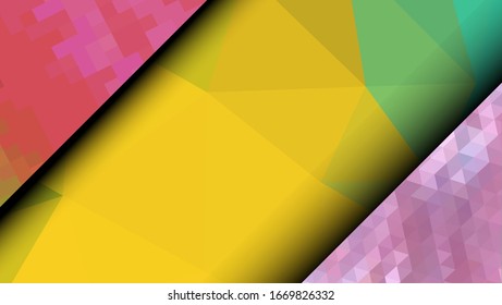 Geometric design. Colorful gradient mosaic background. Geometric triangle, mosaic, abstract background. Mosaic, color background. Mosaic texture. The effect of stained glass. EPS 10 Vector
