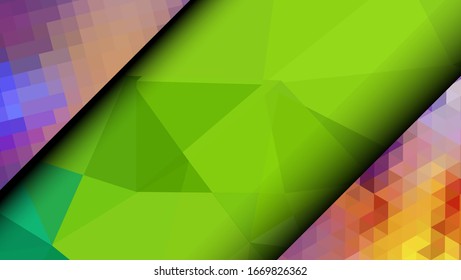 Geometric design. Colorful gradient mosaic background. Geometric triangle, mosaic, abstract background. Mosaic, color background. Mosaic texture. The effect of stained glass. EPS 10 Vector