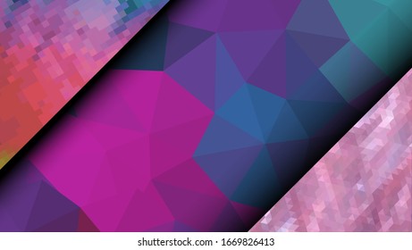 Geometric design. Colorful gradient mosaic background. Geometric triangle, mosaic, abstract background. Mosaic, color background. Mosaic texture. The effect of stained glass. EPS 10 Vector