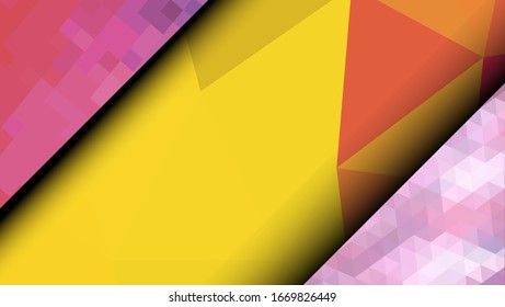  Diseño geométrico. Fondo de mosaico degradado colorido. Triángulo geométrico, mosaico, fondo abstracto. Mosaico, fondo de color. Textura de mosaico. El efecto del vidrio manchado. Vector EPS 10