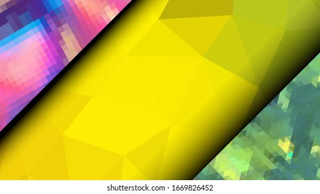 Geometric design. Colorful gradient mosaic background. Geometric triangle, mosaic, abstract background. Mosaic, color background. Mosaic texture. The effect of stained glass. EPS 10 Vector