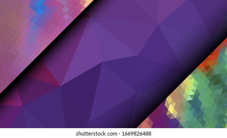 Geometric design. Colorful gradient mosaic background. Geometric triangle, mosaic, abstract background. Mosaic, color background. Mosaic texture. The effect of stained glass. EPS 10 Vector