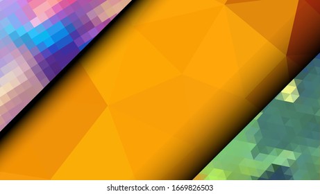 Geometric design. Colorful gradient mosaic background. Geometric triangle, mosaic, abstract background. Mosaic, color background. Mosaic texture. The effect of stained glass. EPS 10 Vector
