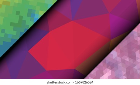 Geometric design. Colorful gradient mosaic background. Geometric triangle, mosaic, abstract background. Mosaic, color background. Mosaic texture. The effect of stained glass. EPS 10 Vector