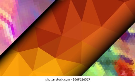 Geometric design. Colorful gradient mosaic background. Geometric triangle, mosaic, abstract background. Mosaic, color background. Mosaic texture. The effect of stained glass. EPS 10 Vector