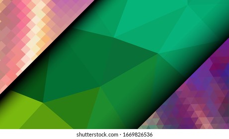 Geometric design. Colorful gradient mosaic background. Geometric triangle, mosaic, abstract background. Mosaic, color background. Mosaic texture. The effect of stained glass. EPS 10 Vector