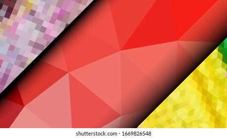 Geometric design. Colorful gradient mosaic background. Geometric triangle, mosaic, abstract background. Mosaic, color background. Mosaic texture. The effect of stained glass. EPS 10 Vector