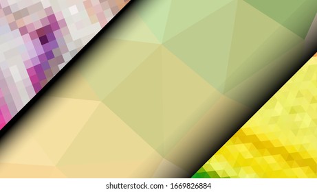 Geometric design. Colorful gradient mosaic background. Geometric triangle, mosaic, abstract background. Mosaic, color background. Mosaic texture. The effect of stained glass. EPS 10 Vector
