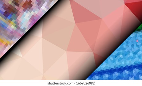 Geometric design. Colorful gradient mosaic background. Geometric triangle, mosaic, abstract background. Mosaic, color background. Mosaic texture. The effect of stained glass. EPS 10 Vector