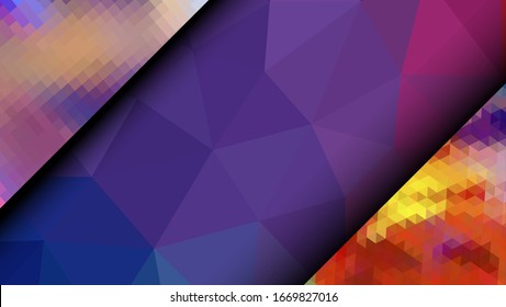 Geometric design. Colorful gradient mosaic background. Geometric triangle, mosaic, abstract background. Mosaic, color background. Mosaic texture. The effect of stained glass. EPS 10 Vector