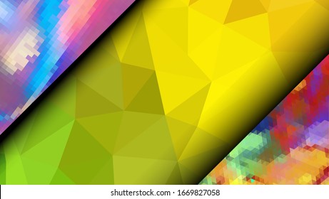 Geometric design. Colorful gradient mosaic background. Geometric triangle, mosaic, abstract background. Mosaic, color background. Mosaic texture. The effect of stained glass. EPS 10 Vector
