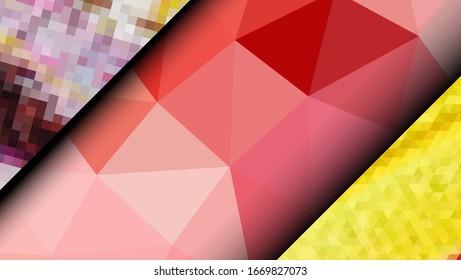 Geometric design. Colorful gradient mosaic background. Geometric triangle, mosaic, abstract background. Mosaic, color background. Mosaic texture. The effect of stained glass. EPS 10 Vector