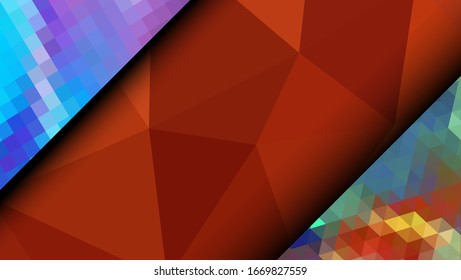 Geometric design. Colorful gradient mosaic background. Geometric triangle, mosaic, abstract background. Mosaic, color background. Mosaic texture. The effect of stained glass. EPS 10 Vector