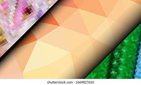 Geometric design. Colorful gradient mosaic background. Geometric triangle, mosaic, abstract background. Mosaic, color background. Mosaic texture. The effect of stained glass. EPS 10 Vector
