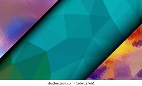 Geometric design. Colorful gradient mosaic background. Geometric triangle, mosaic, abstract background. Mosaic, color background. Mosaic texture. The effect of stained glass. EPS 10 Vector