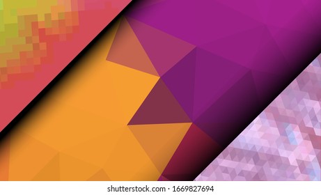 Geometric design. Colorful gradient mosaic background. Geometric triangle, mosaic, abstract background. Mosaic, color background. Mosaic texture. The effect of stained glass. EPS 10 Vector