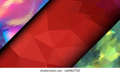 Geometric design. Colorful gradient mosaic background. Geometric triangle, mosaic, abstract background. Mosaic, color background. Mosaic texture. The effect of stained glass. EPS 10 Vector