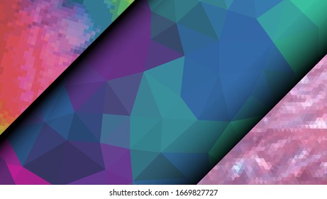 Geometric design. Colorful gradient mosaic background. Geometric triangle, mosaic, abstract background. Mosaic, color background. Mosaic texture. The effect of stained glass. EPS 10 Vector