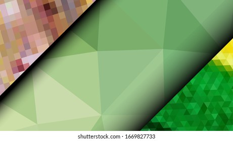 Geometric design. Colorful gradient mosaic background. Geometric triangle, mosaic, abstract background. Mosaic, color background. Mosaic texture. The effect of stained glass. EPS 10 Vector