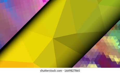 Geometric design. Colorful gradient mosaic background. Geometric triangle, mosaic, abstract background. Mosaic, color background. Mosaic texture. The effect of stained glass. EPS 10 Vector