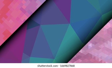 Geometric design. Colorful gradient mosaic background. Geometric triangle, mosaic, abstract background. Mosaic, color background. Mosaic texture. The effect of stained glass. EPS 10 Vector