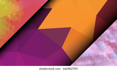 Geometric design. Colorful gradient mosaic background. Geometric triangle, mosaic, abstract background. Mosaic, color background. Mosaic texture. The effect of stained glass. EPS 10 Vector