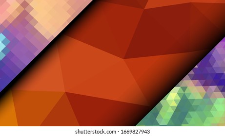 Geometric design. Colorful gradient mosaic background. Geometric triangle, mosaic, abstract background. Mosaic, color background. Mosaic texture. The effect of stained glass. EPS 10 Vector