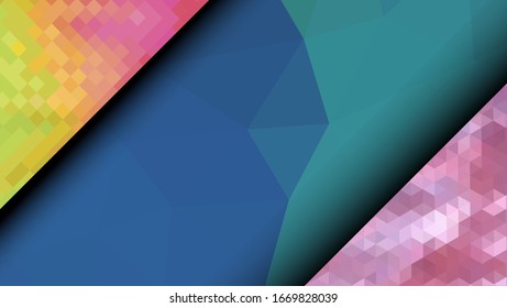 Geometric design. Colorful gradient mosaic background. Geometric triangle, mosaic, abstract background. Mosaic, color background. Mosaic texture. The effect of stained glass. EPS 10 Vector