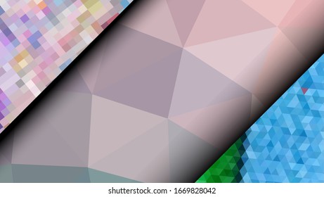 Geometric design. Colorful gradient mosaic background. Geometric triangle, mosaic, abstract background. Mosaic, color background. Mosaic texture. The effect of stained glass. EPS 10 Vector