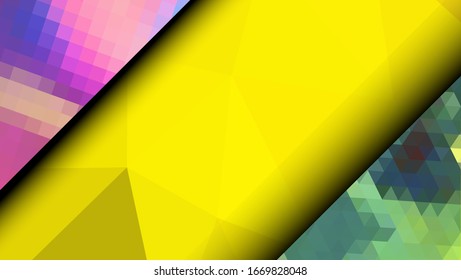 Geometric design. Colorful gradient mosaic background. Geometric triangle, mosaic, abstract background. Mosaic, color background. Mosaic texture. The effect of stained glass. EPS 10 Vector