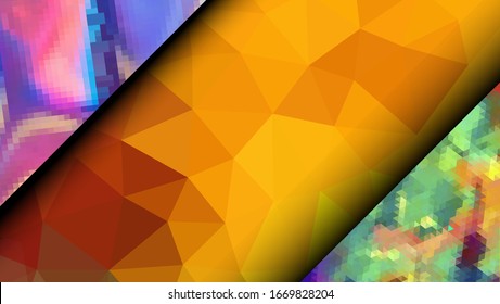 Geometric design. Colorful gradient mosaic background. Geometric triangle, mosaic, abstract background. Mosaic, color background. Mosaic texture. The effect of stained glass. EPS 10 Vector