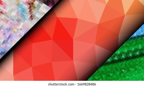 Geometric design. Colorful gradient mosaic background. Geometric triangle, mosaic, abstract background. Mosaic, color background. Mosaic texture. The effect of stained glass. EPS 10 Vector