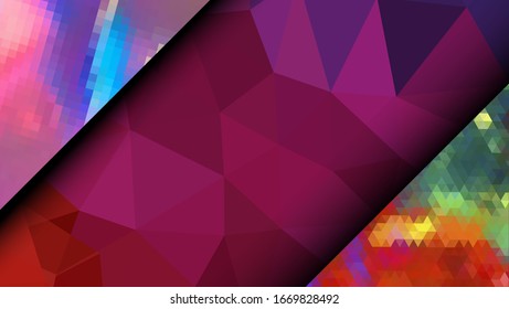 Geometric design. Colorful gradient mosaic background. Geometric triangle, mosaic, abstract background. Mosaic, color background. Mosaic texture. The effect of stained glass. EPS 10 Vector