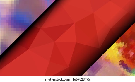  Diseño geométrico. Fondo de mosaico degradado colorido. Triángulo geométrico, mosaico, fondo abstracto. Mosaico, fondo de color. Textura de mosaico. El efecto del vidrio manchado. Vector EPS 10