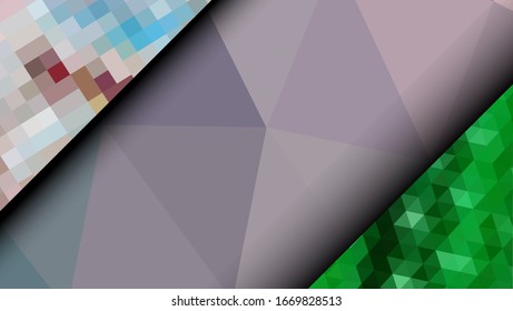 Geometric design. Colorful gradient mosaic background. Geometric triangle, mosaic, abstract background. Mosaic, color background. Mosaic texture. The effect of stained glass. EPS 10 Vector