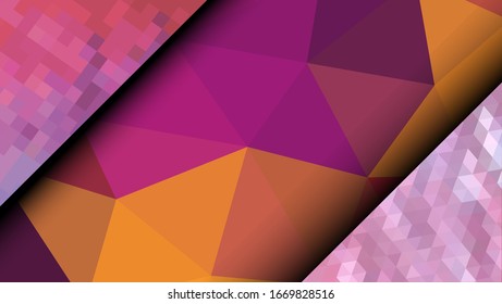 Geometric design. Colorful gradient mosaic background. Geometric triangle, mosaic, abstract background. Mosaic, color background. Mosaic texture. The effect of stained glass. EPS 10 Vector