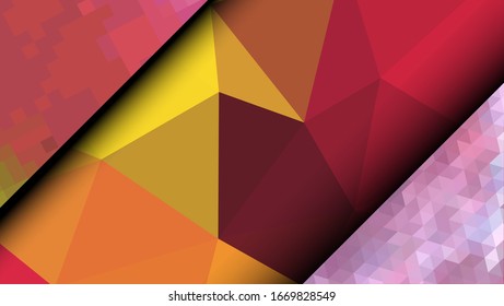 Geometric design. Colorful gradient mosaic background. Geometric triangle, mosaic, abstract background. Mosaic, color background. Mosaic texture. The effect of stained glass. EPS 10 Vector
