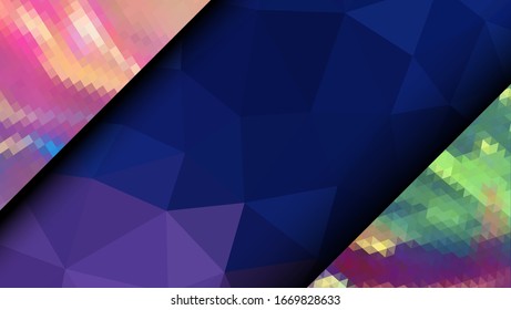 Geometric design. Colorful gradient mosaic background. Geometric triangle, mosaic, abstract background. Mosaic, color background. Mosaic texture. The effect of stained glass. EPS 10 Vector