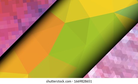 Geometric design. Colorful gradient mosaic background. Geometric triangle, mosaic, abstract background. Mosaic, color background. Mosaic texture. The effect of stained glass. EPS 10 Vector