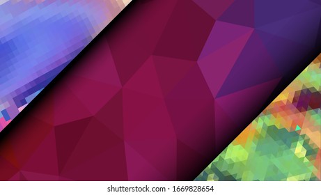 Geometric design. Colorful gradient mosaic background. Geometric triangle, mosaic, abstract background. Mosaic, color background. Mosaic texture. The effect of stained glass. EPS 10 Vector