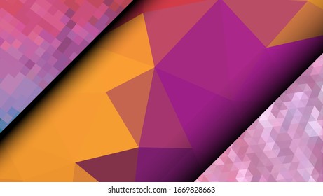 Geometric design. Colorful gradient mosaic background. Geometric triangle, mosaic, abstract background. Mosaic, color background. Mosaic texture. The effect of stained glass. EPS 10 Vector