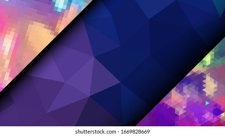  Diseño geométrico. Fondo de mosaico degradado colorido. Triángulo geométrico, mosaico, fondo abstracto. Mosaico, fondo de color. Textura de mosaico. El efecto del vidrio manchado. Vector EPS 10