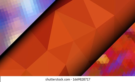  Diseño geométrico. Fondo de mosaico degradado colorido. Triángulo geométrico, mosaico, fondo abstracto. Mosaico, fondo de color. Textura de mosaico. El efecto del vidrio manchado. Vector EPS 10