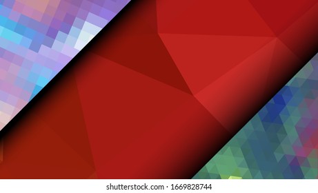Geometric design. Colorful gradient mosaic background. Geometric triangle, mosaic, abstract background. Mosaic, color background. Mosaic texture. The effect of stained glass. EPS 10 Vector